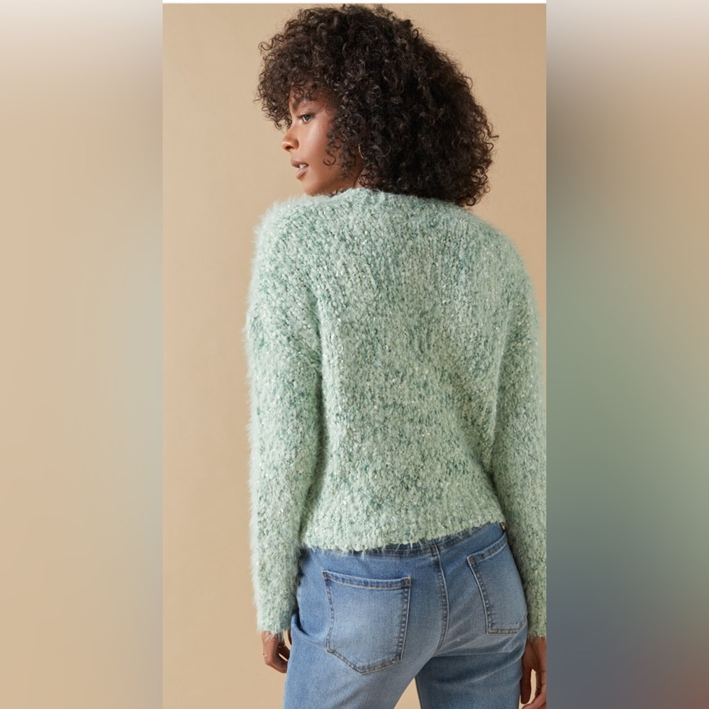 New Francesca’s Kaya Crewneck Textured Pullover Sweater - Picture 5 of 6